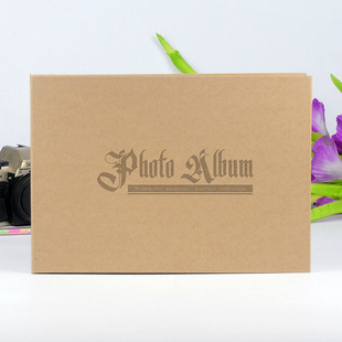 定制点烫牛皮纸封面相册收集册覆膜粘贴式男女友礼物一本起做包邮