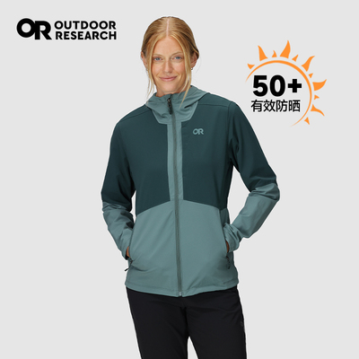OR Ferrosi弗莱溪女款户外透气软壳衣轻薄登山防风连帽夹克外套新