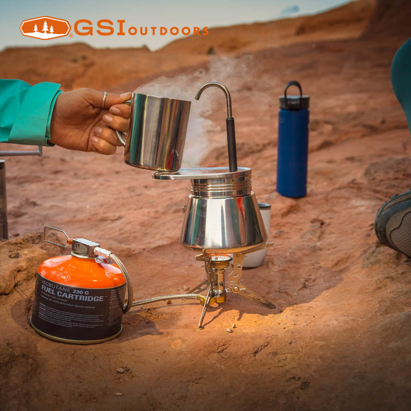 GSI Outdoors 迷你咖啡器户外露营野餐装备不锈钢浓缩咖啡蒸馏器