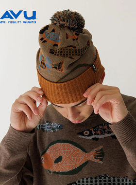 kavu 秋冬毛线针织冷帽户外登山滑雪针织保暖帽1008