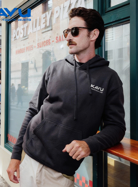 kavu 套头连帽卫衣印花抓绒套头杉秋冬户外休闲百搭男女潮5242