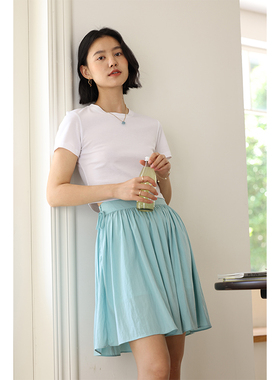 HeyDress天丝伞摆半身裙女夏季法式芭蕾风设计感A字优雅气质半裙