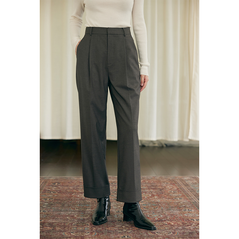 HeyDress外翻边休闲裤