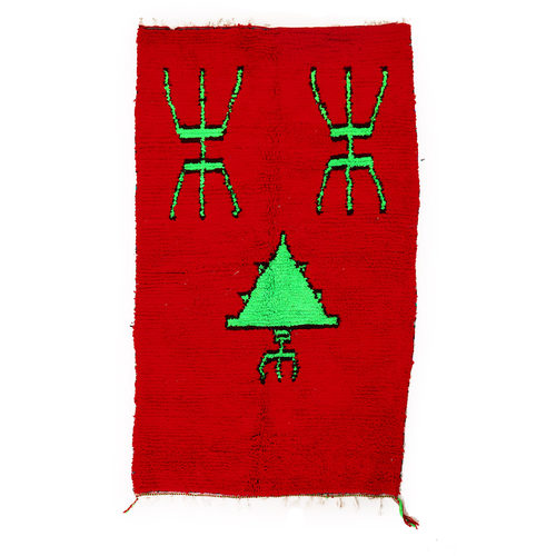 现货Azilal摩洛哥手工编织纯棉地毯客厅床边毯彩色地毯卧室地毯