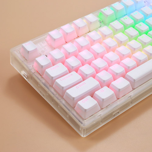 PBT双皮奶布丁透光键帽客制化机械键盘OEM61/68/75//84/87/98/108