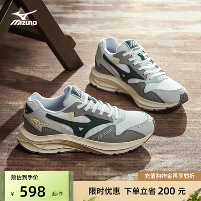美津浓复古厚底缓震时尚跑步鞋