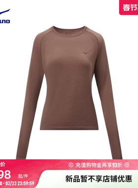 Mizuno美津浓26新款女士美丽诺羊毛运动纯色T恤J2CA62P1
