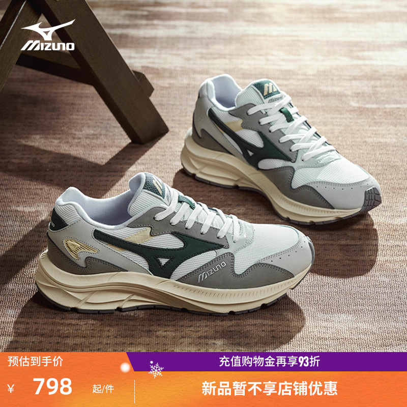 美津浓复古厚底缓震时尚跑步鞋