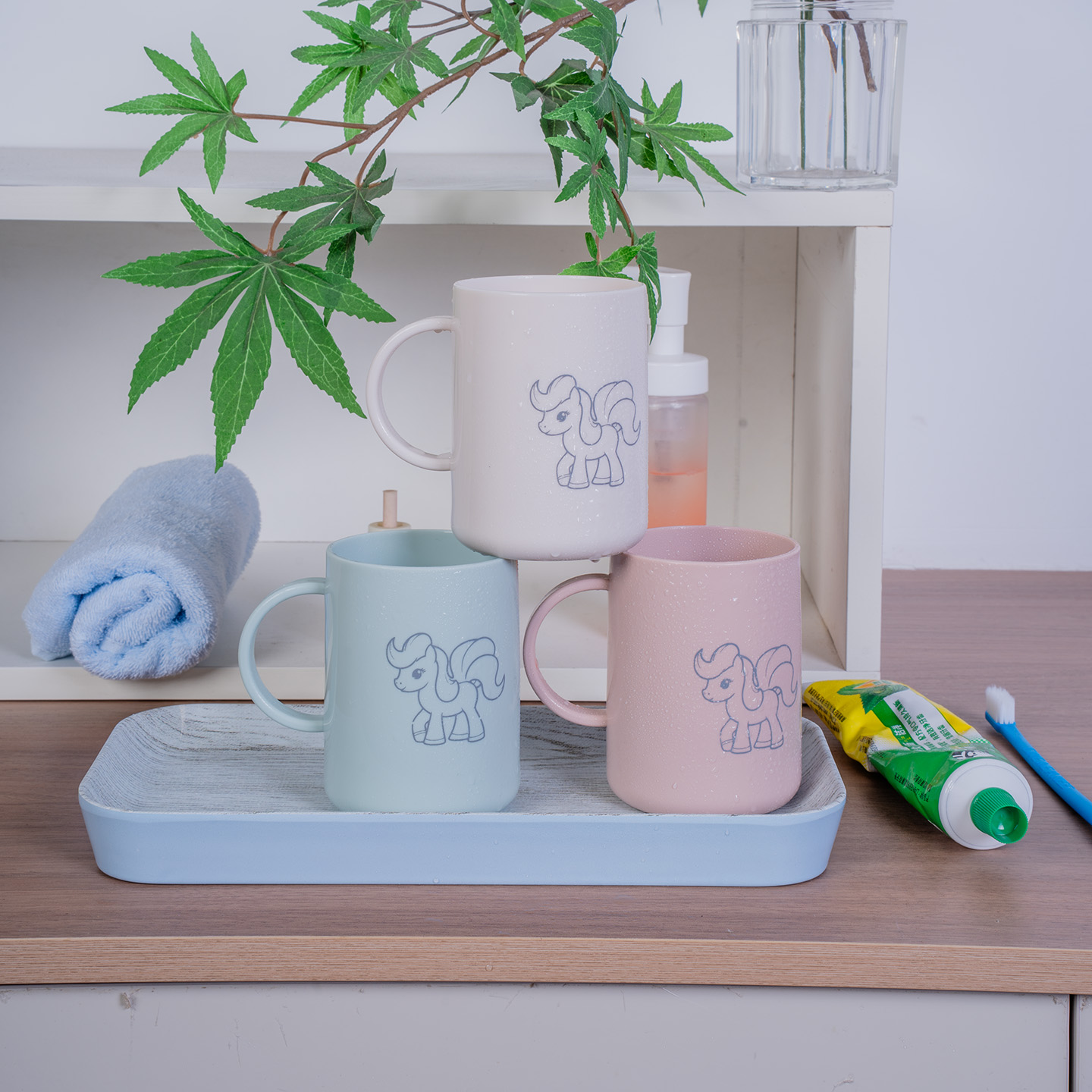 马儿牙杯洗漱杯家用情侣刷牙杯子漱口杯牙缸杯牙具杯