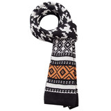 双面用男女通用小众千鸟格针织围脖双面戴百搭防寒围巾W1516P10，围巾，四季服饰