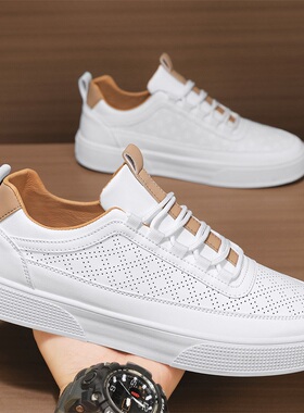软底小白潮鞋2025年新款休闲单鞋男士白色板鞋夏季鞋子RM3511P55