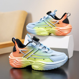 童鞋儿童运动鞋男童秋季网面透气旋转纽扣鞋中大童女跑9780P80，童鞋运动鞋，四季服饰