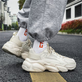男2025夏季百搭时尚潮流厚底老爹鞋网面鞋增高男女同款潮鞋859P55，男鞋运动鞋，四季服饰