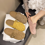 女2025新款夏季软底妈妈外穿凉拖平底一脚蹬孕妇凉鞋GL2935P55，男鞋运动鞋，四季服饰