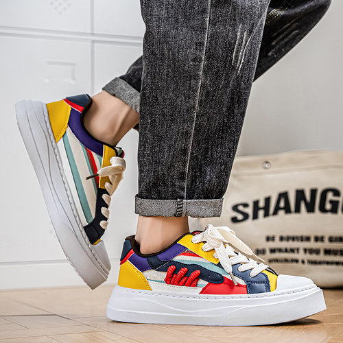 夏季透气帆布青少年跑步鞋