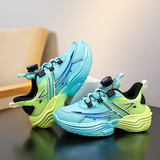 童鞋儿童运动鞋男童秋季网面透气旋转纽扣鞋中大童女跑9780P80，童鞋运动鞋，四季服饰