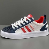 夏季板鞋2025年新款小白鞋低帮百搭学生休闲鞋男时尚网面鞋A22P70，男鞋休闲鞋，四季服饰