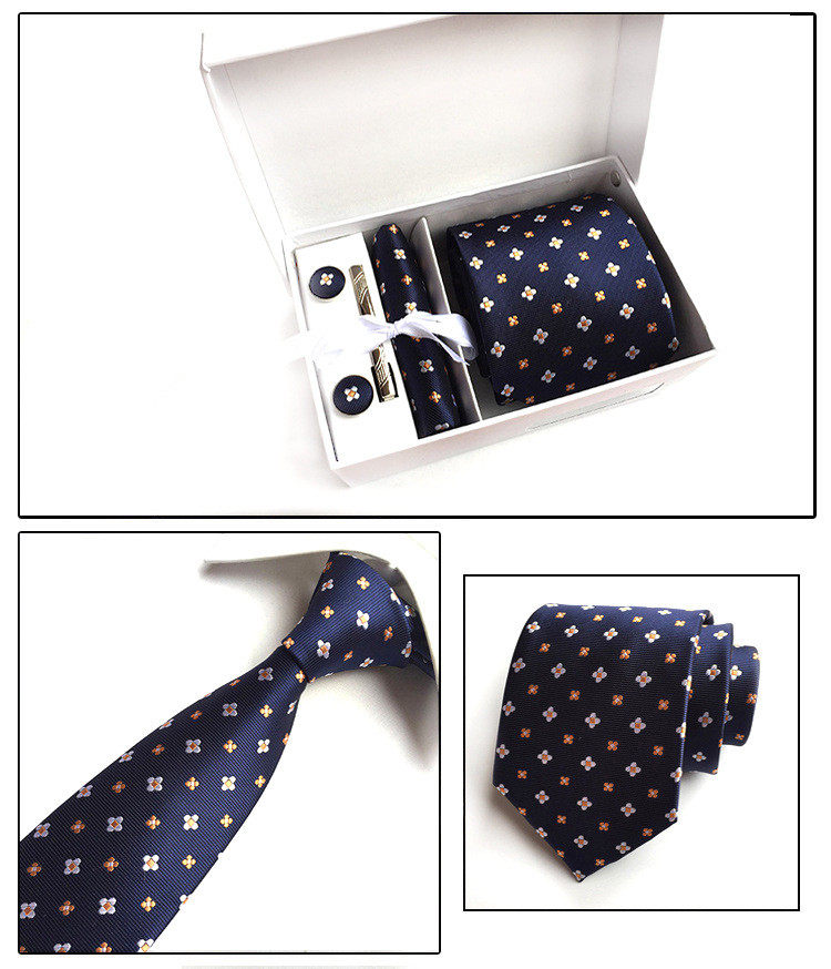 生日纪念日送品领带领结袖口方巾新郎礼盒装男士韩版高档西装P30，项链，四季服饰