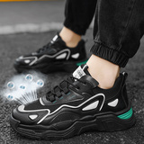 跑步鞋男鞋网面透气休闲鞋减震轻便运动鞋复古潮流老爹鞋H10P50，男鞋运动鞋，四季服饰