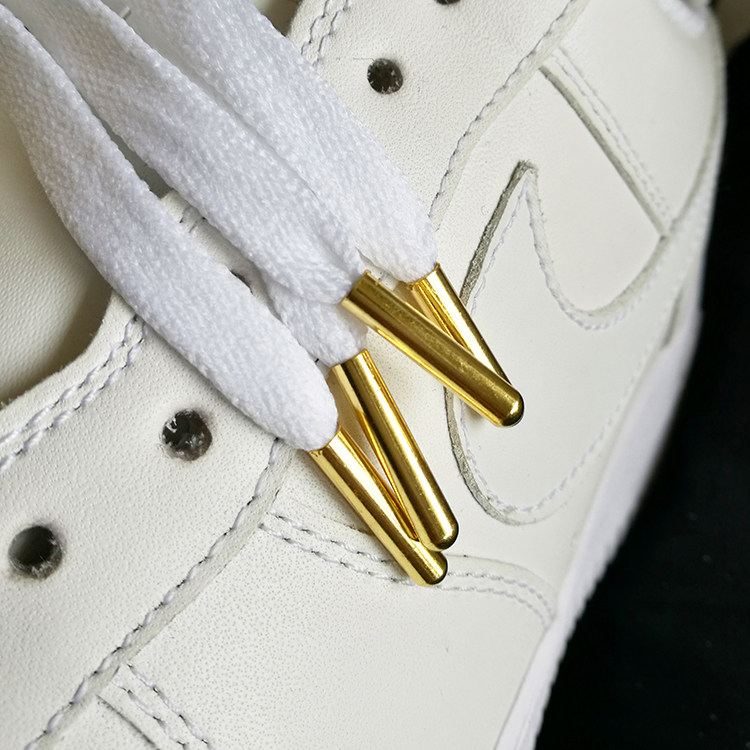 AJ7 조 7 퓨어 화이트 메탈 헤드 플랫 신발 끈 160CM 화이트 + 실버 헤드 FX 오리지널 정통 남성과 여성