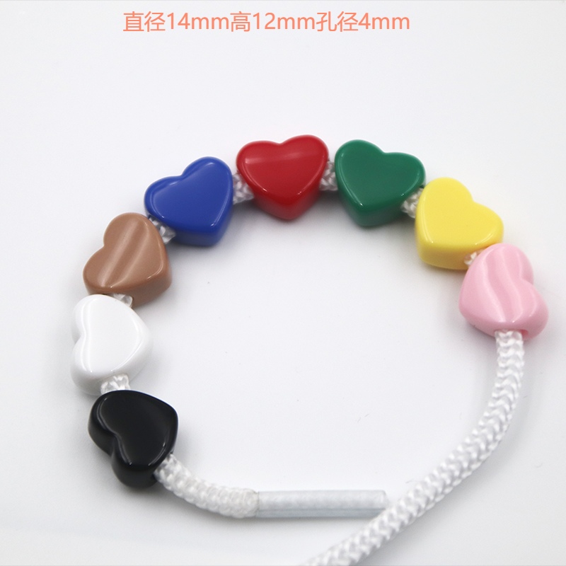 大孔爱心形珠子亚克力桃心散珠