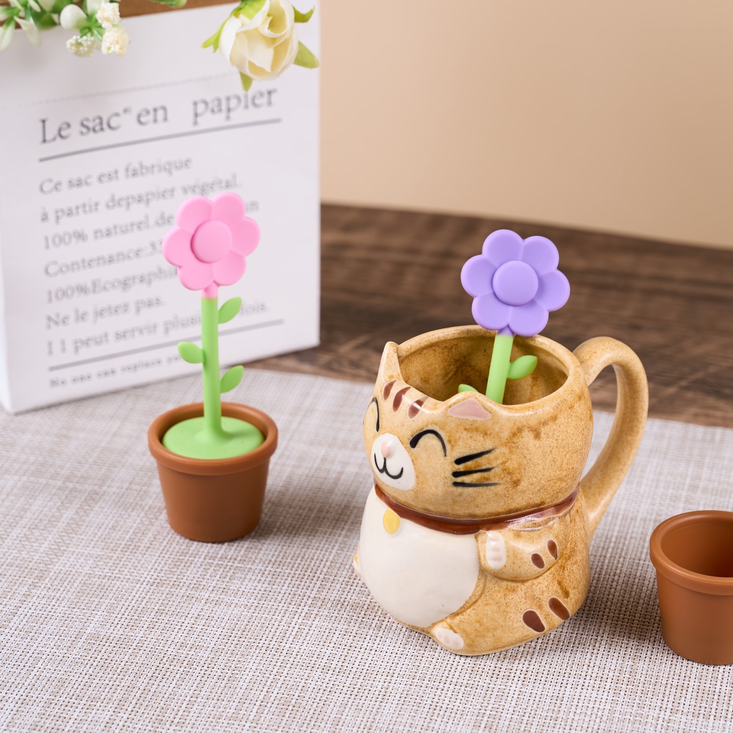 日本SKATER花朵茶漏茶滤茶隔