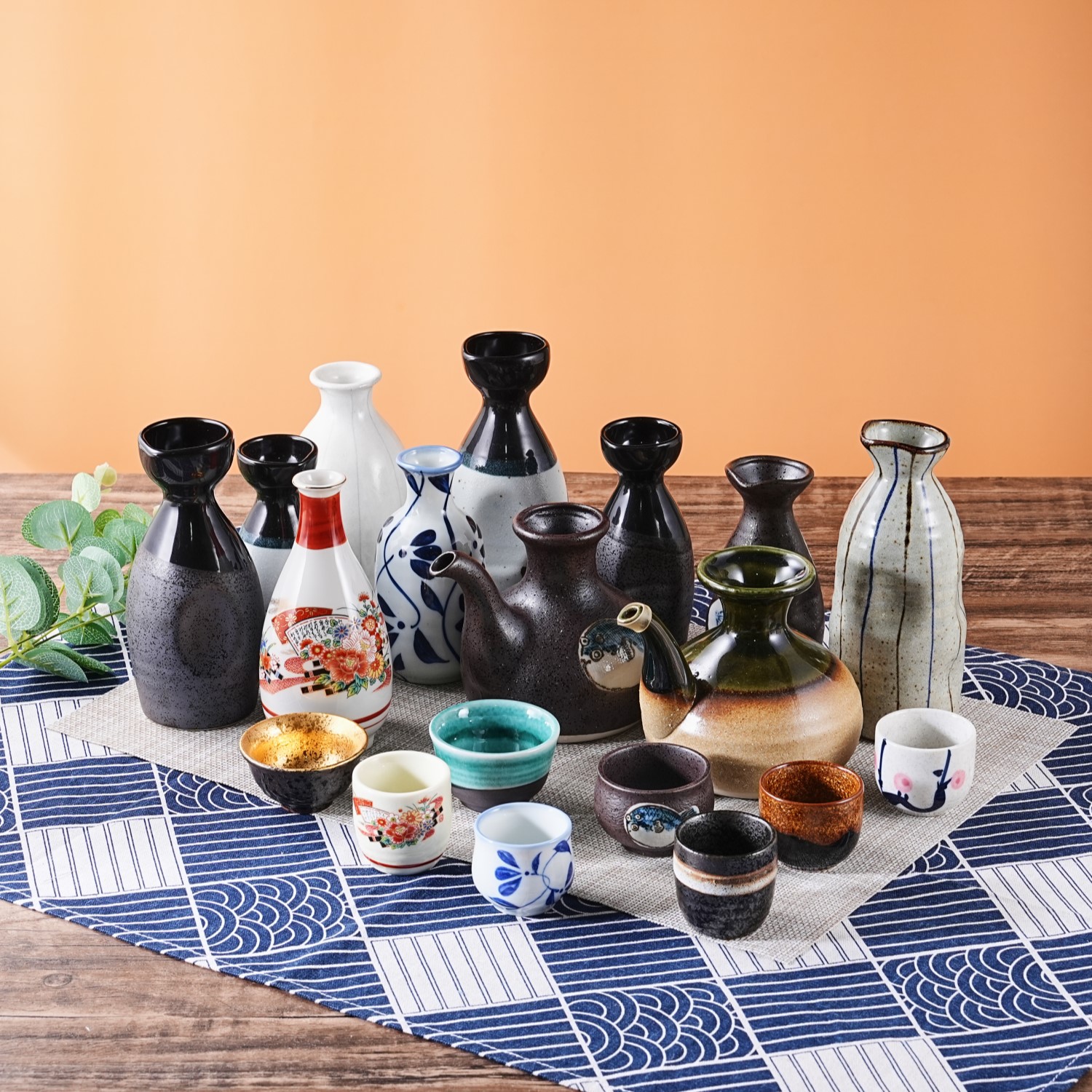 日本原装进口美浓烧陶瓷清酒壶图片