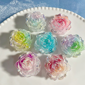 新款 UV镀爆闪茉莉花卡36mm 手工DIY饰品配件萤火虫夜光树脂花