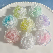 新款 爆闪茉莉花卡36mm 手工DIY饰品配件萤火虫夜光树脂花