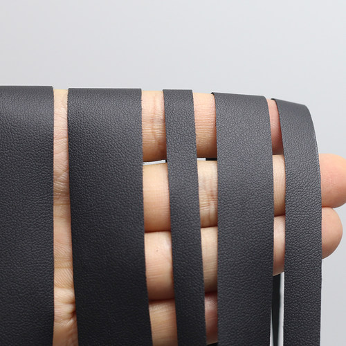 黑色单层薄皮PU皮革包边皮布条柔软服饰压边cos手工服饰编织缠绕