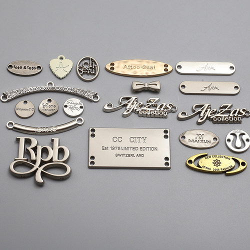 手缝金属字母标衣服装饰标扣英文标DIY手链项链吊坠材料包包配件