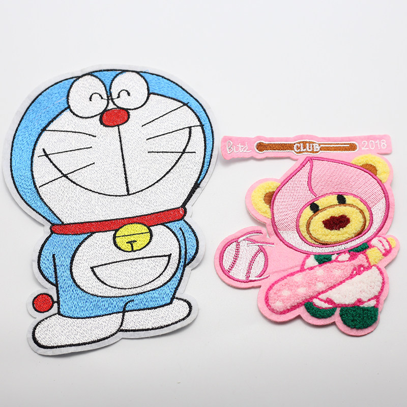 毛巾绣卡通布贴衣服贴卫衣大衣羽绒服修补破洞装饰手缝刺绣补丁