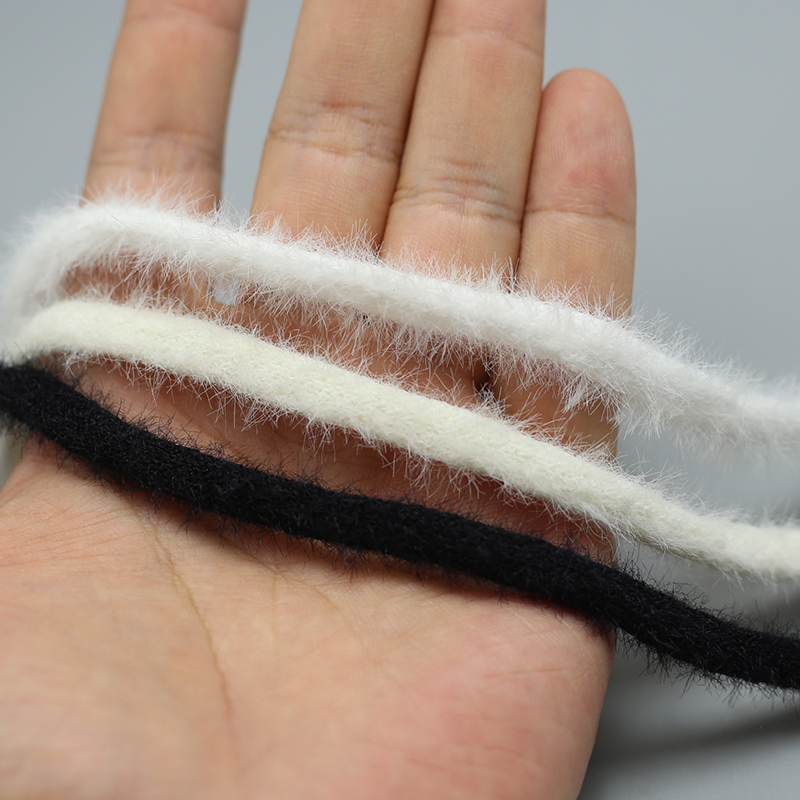 新款毛茸茸空心微弹绳子织带毛线花边腰带帽绳蝴蝶结绑带diy手工