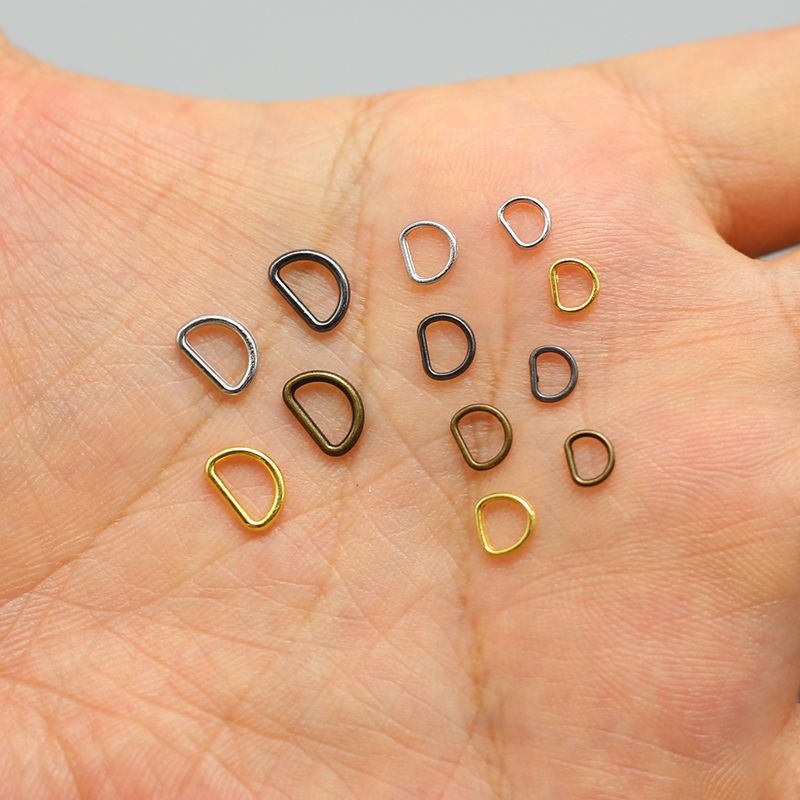 迷你金属D字扣小布娃衣皮绳织带扣卡通公仔娃衣BJD娃娃配件辅料