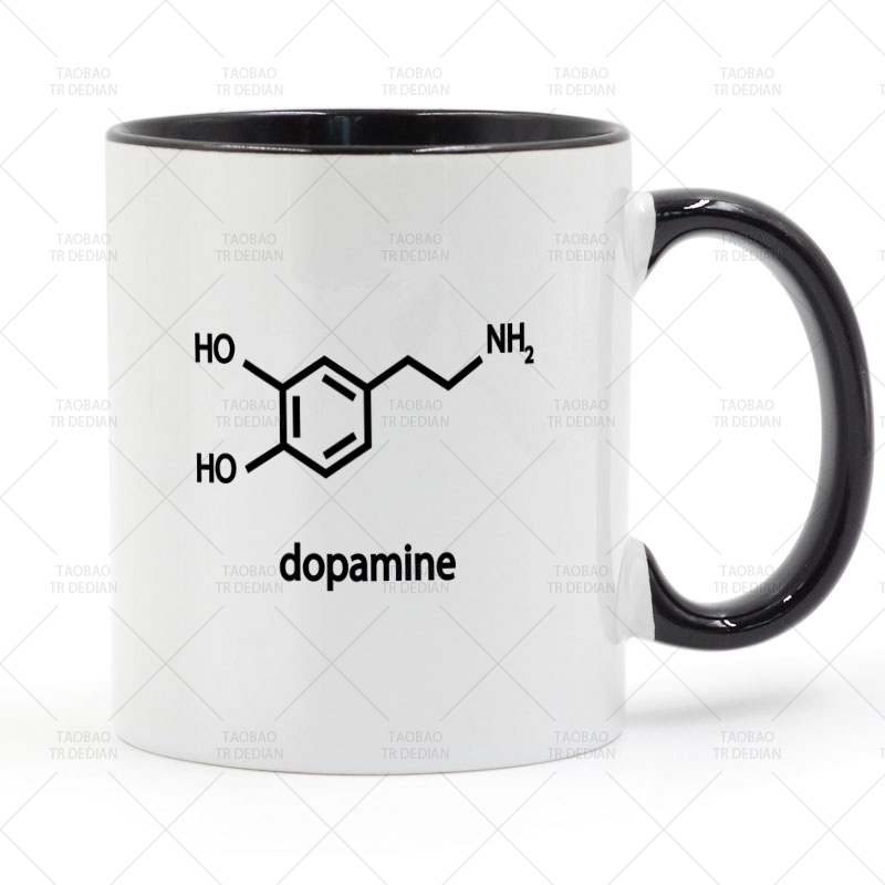 Dopamine 多巴胺化学分子式理科元素马克杯 咖啡牛奶陶瓷喝水杯子