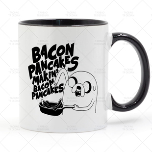 and jake finn Bacon 陶瓷马克杯 Aadventure pancakes time