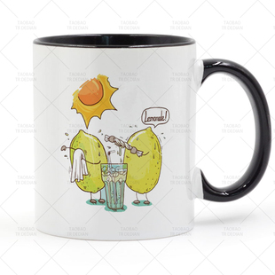 来一杯柠檬水 Lemon 有趣的陶瓷马克杯水杯杯子