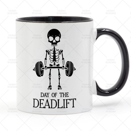 Day of the Deadlift 骷颅陶瓷马克杯