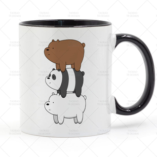 3只熊 The Three Bare Bears 咱们裸熊 陶瓷马克杯子