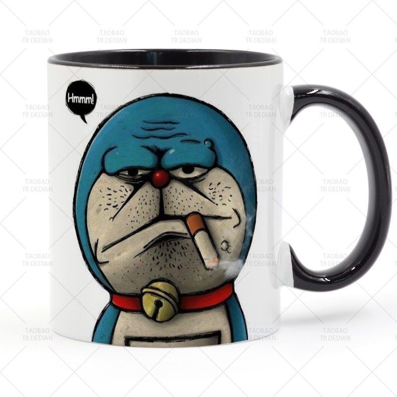 恶搞版蓝胖子 猥琐大叔 哆啦A梦 Doraemon 陶瓷马克杯水杯杯子