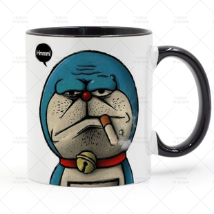 恶搞版蓝胖子 猥琐大叔 哆啦A梦 Doraemon 陶瓷马克杯水杯杯子
