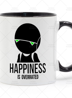 HAPPINESS IS OVERRATED 陶瓷马克杯子