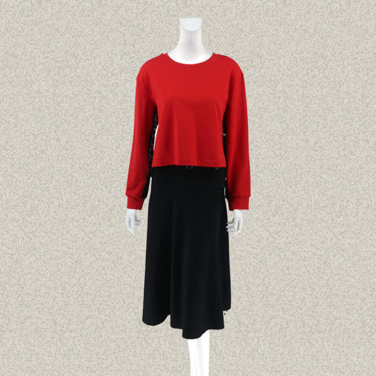 森系列 S*azar字母印花红色女春秋棉弹力针织卫衣二款2AWA226/208