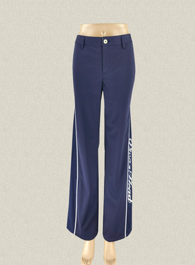 V*VA HE*RT 正品字母印花网眼拼色深蓝色女春秋弹力长裤 01276210