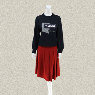 莱赛尔针织卫衣 新 贴布字母印花女冬春棉 正品 FRDV7075 法路INA