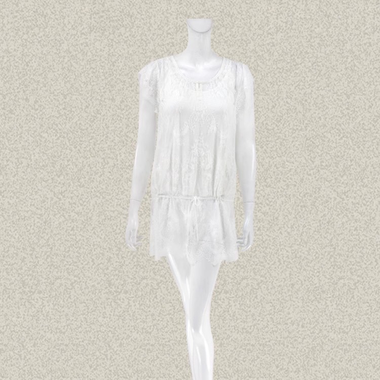 森系列 G*GINA 腰抽绳两件套女夏季蕾丝针织衫 黑白二色 2A1A073