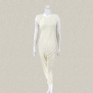 JH风 正品 镂空洞眼绣花无袖减龄清新女夏低档吊档全棉连身裤 943