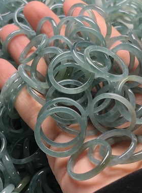 隆慈缘翡翠Ａ货戒指源头直销冰蓝水冰种飘花戒指男女士戒指自选