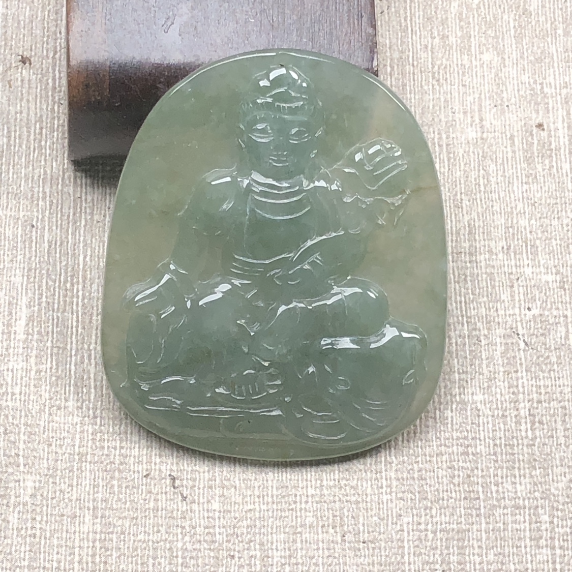 隆慈缘玉器翡翠普贤玉牌老坑冰种油绿绿龙蛇本命佛守护神不变种