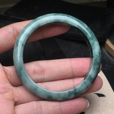飘花手镯隆慈缘A货翡翠